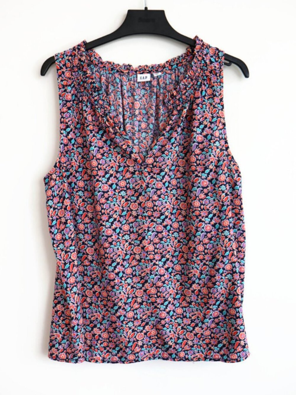 Floral Summer Sleeveless Top - Size Small - Cotton/Rayon - Gap